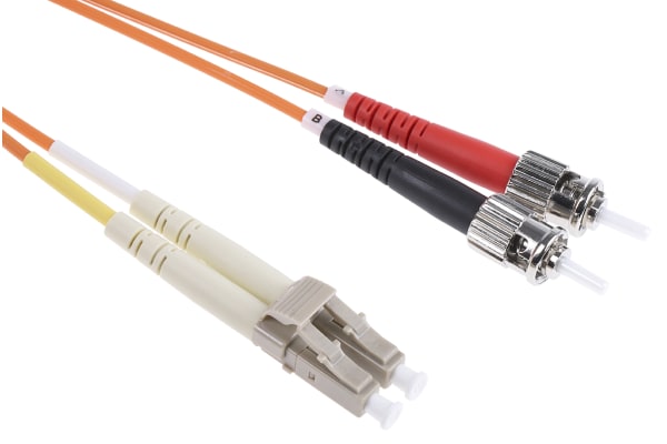 Product image for LC-ST patchlead OM1 Duplex Orange 2m