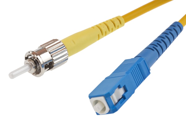 Product image for SC-ST 09/125 simplex Yellow 1m patchcord