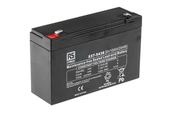 Product image for RS Sealed lead-acid battery,6V 10Ah