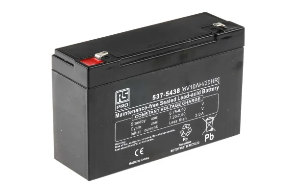 Product image for RS Sealed lead-acid battery,6V 10Ah