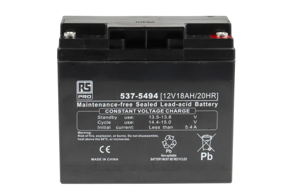 Product image for RS Sealed lead-acid battery,12V 18Ah