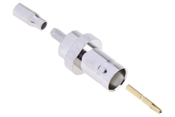 Product image for .S crimp BNC straight jack-RG174 cable