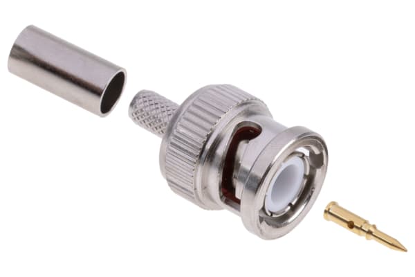 Product image for Crimp BNC straight plug-RG58 cable,50ohm