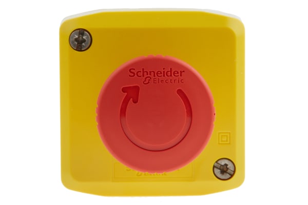 Product image for Schneider Electric Surface Mount Emergency Button - Twist to Reset, NO/NC, Mushroom Head