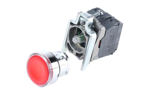 Product image for Push button red flush LED 110-120V