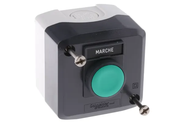 Product image for Enclosed Push button, Green "Marche"