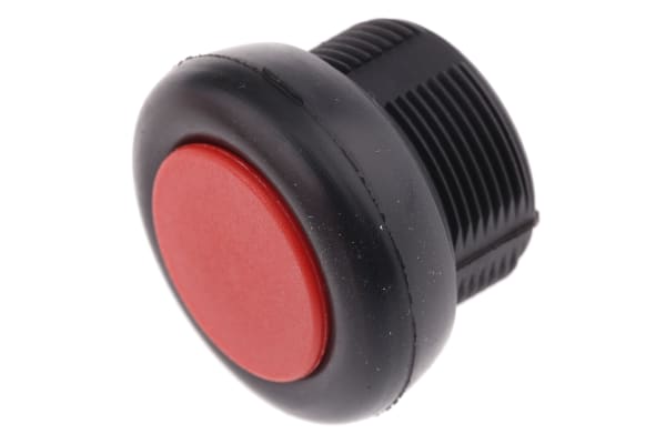 Product image for ROUND RED HEAD FOR PUSH BUTTON, BOOTED