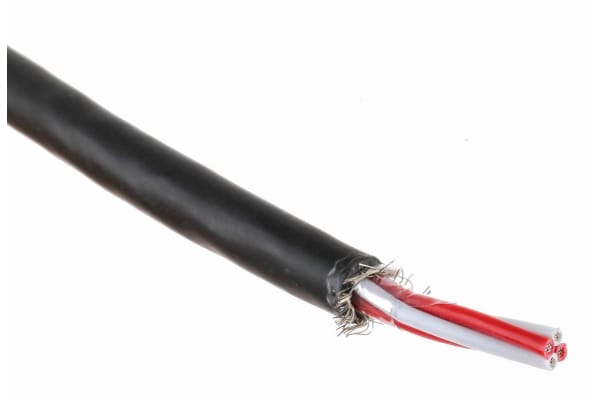 Product image for Black PVC 4 core PRT extension cable,50m