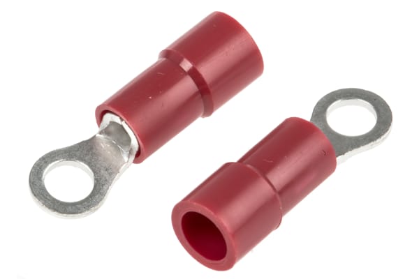 Product image for Red M3 ring terminal,0.5-1.5sq.mm wire