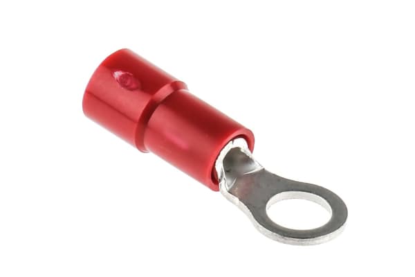 Product image for Red M4 ring terminal,0.5-1.5sq.mm wire