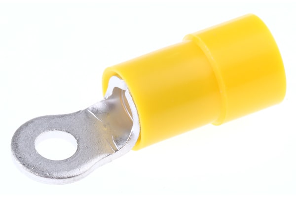 Product image for Yellow M3 ring terminal,4-6sq.mm wire