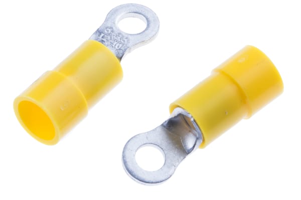 Product image for Yellow M3.5 ring terminal,4-6sq.mm wire