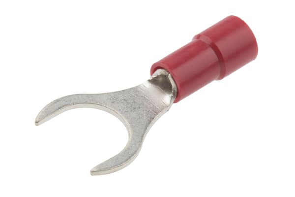Product image for Red M8 spade terminal,0.5-1.5sq.mm wire