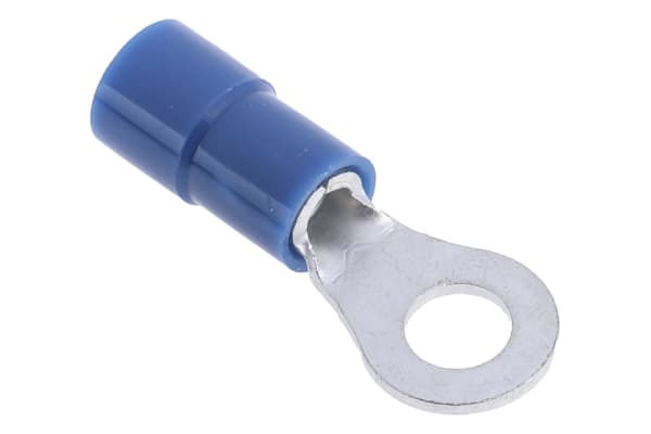 Product image for Blue M4 ring terminal,1.5-2.5sq.mm wire