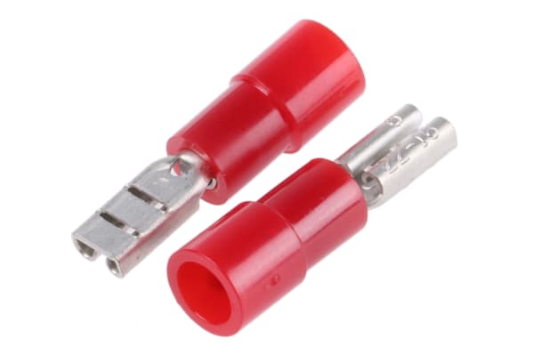 Product image for Type F red female receptacle,2.8Wx0.8Tmm