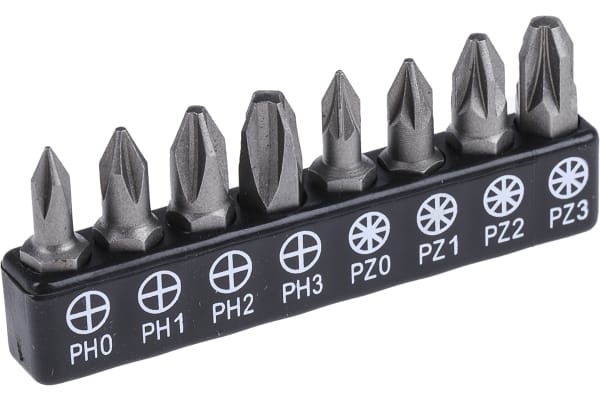 Product image for 8 piece screwdriver bit set