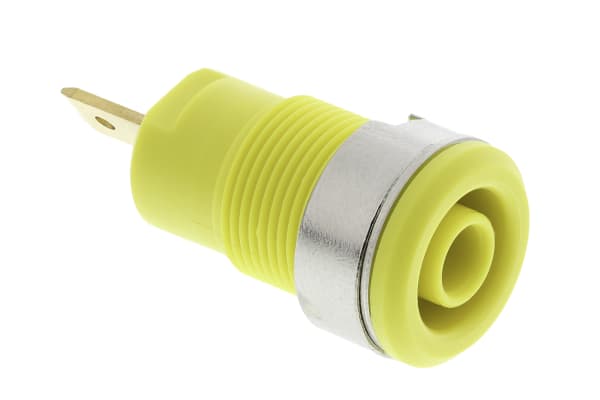 Product image for Yellow shrouded blade socket,4mm