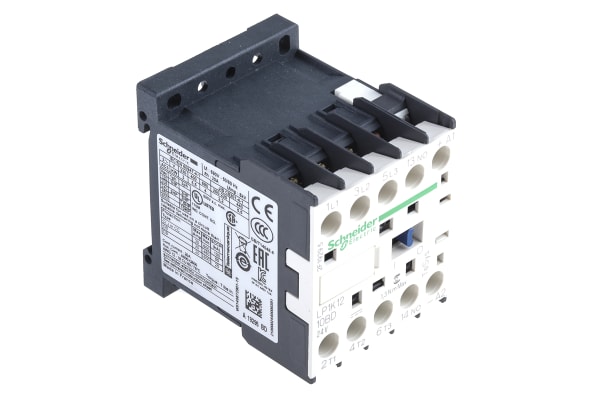 Product image for Schneider Electric TeSys K LP1K 3 Pole Contactor - 12 A, 24 V dc Coil, 3NO, 5.5 kW