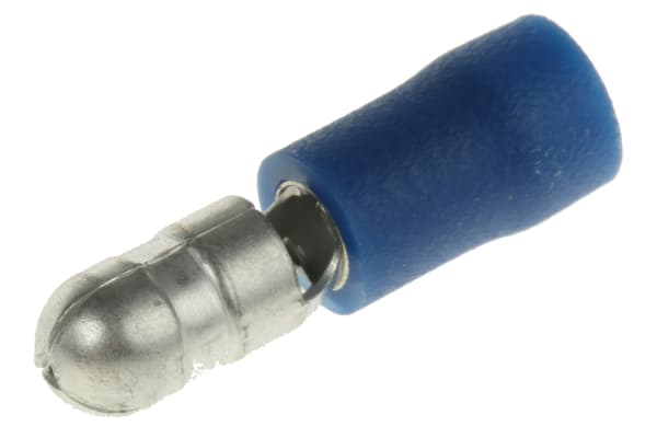 Product image for Blue male bullet connector terminal,5mm