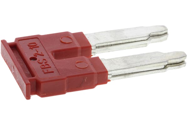 Product image for 2 way bridge for 10mm terminal, red