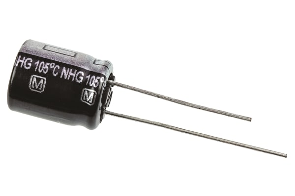 Product image for NHG min Al electrolytic cap 100uF 63V