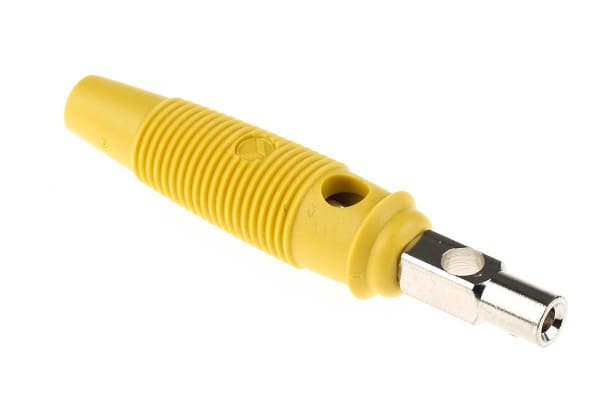 Product image for Yellow bunch pin plug screw termination