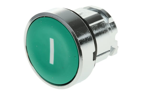 Product image for Pushbutton Operator, 22mm, ""I"", green