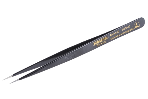 Product image for ESD TWEEZERS, LONG, THIN, STRAIGHT