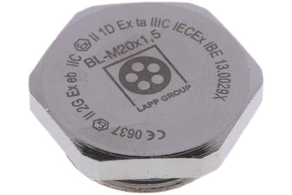 Product image for Blanking Plug M20 Metal ATEX IP68