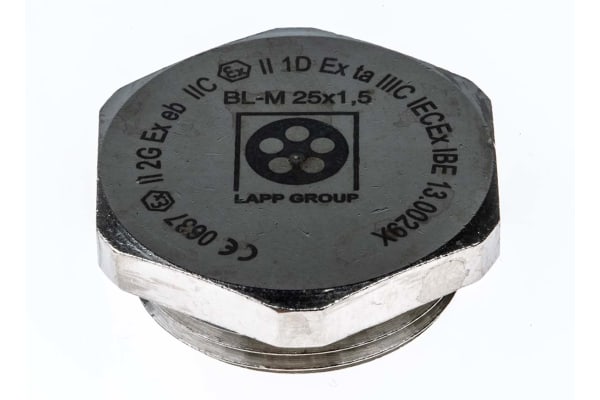 Product image for Blanking Plug M25 Metal ATEX IP68