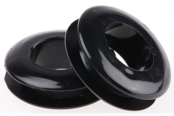 Product image for PVC Black grommet 19.5mm Bag 100