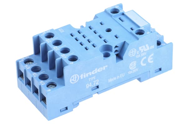 Product image for Socket DIN, blu, 8 pin for 55.32 relays