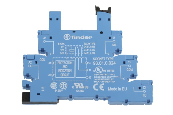 Product image for Socket DIN,12-24Vac/dc,screw terminal