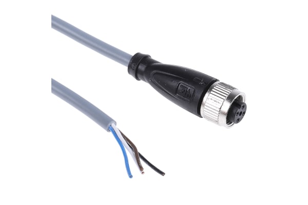 Product image for 4-PIN M12 STRAIGHT WITH 2M PVC CABLE