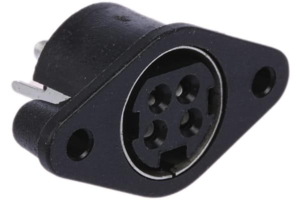 Product image for 4-PIN PANEL MOUNT CONNECTOR FOR PSU