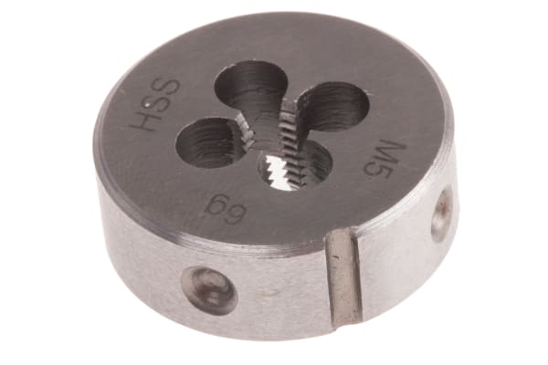 Product image for DIN HSS steel die,M5 0.8mm pitch, 25x9mm