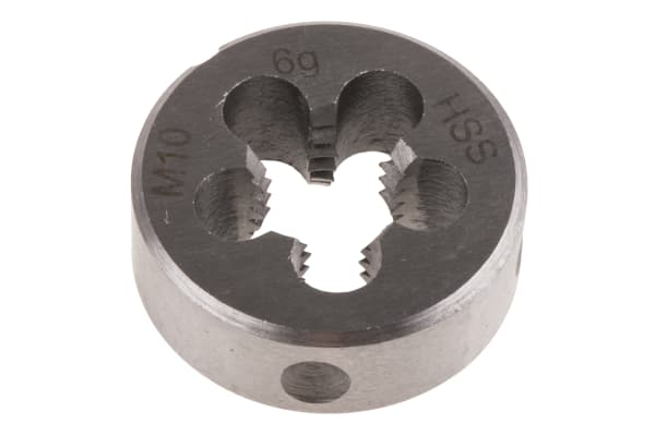 Product image for DIN HSS steel die,M10 1.5mm pitch,25x9mm