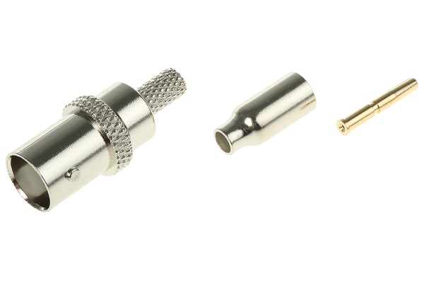 Product image for BNC jack, 50ohm, crimp, RG174A