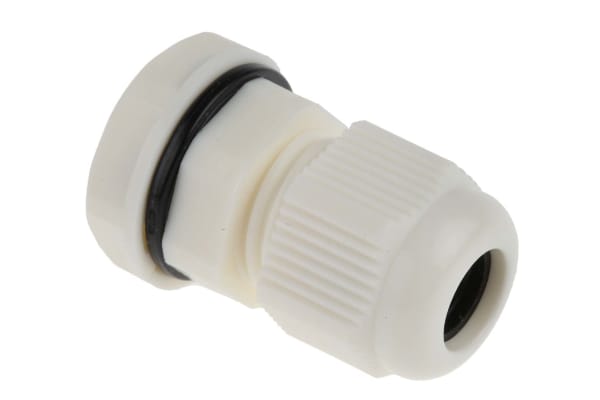 Product image for Wht Nylon Roundtop IP68 Cable Gland,M12