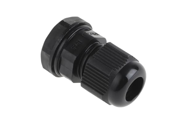 Product image for IP68 Black Nylon Gland, M12, 3-6.5mm