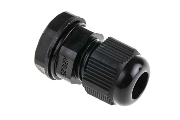 Product image for Blk Nylon Roundtop IP68 Cable Gland,M12