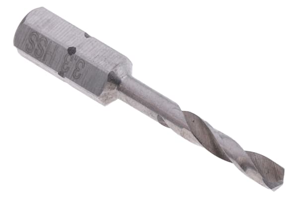 Product image for 1/4in hexagon drive drill,3.3mm dia