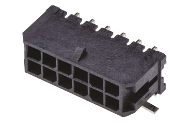 Product image for Header 3.00mm, SMT, dual row, RA, 12w