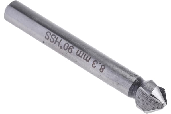 Product image for 90deg 3 flute countersink,8.3mm dia