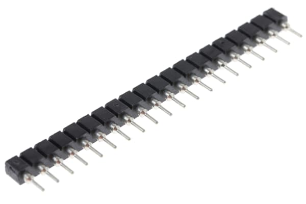 Product image for ASSMANN WSW, AW 127 2.54mm Pitch 20 Way 1 Row Straight PCB Socket, Through Hole, Solder Termination