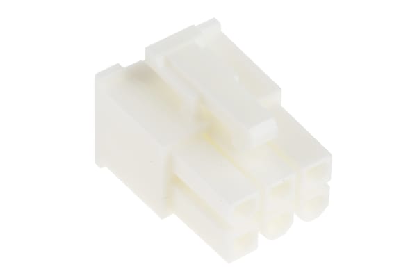 Product image for 6 way receptacle,Mini-Fit Jr,dual row