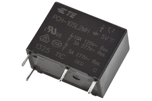 Product image for SPST-NO mini PCB relay, 5A 5Vdc