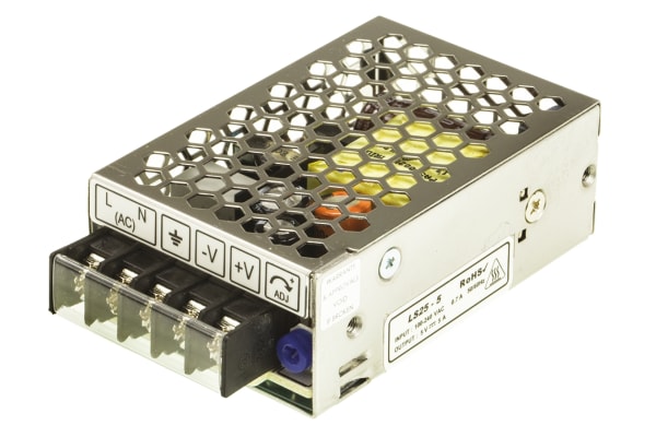 Product image for Power Supply,Enclosed,SMPS,5V,5A,25W