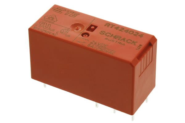 Product image for PCB Relay DPDT 8A 24Vdc AgNi