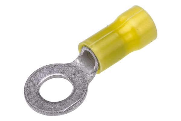 Product image for Ring terminal, PLASTI-GRIP, yellow, M6